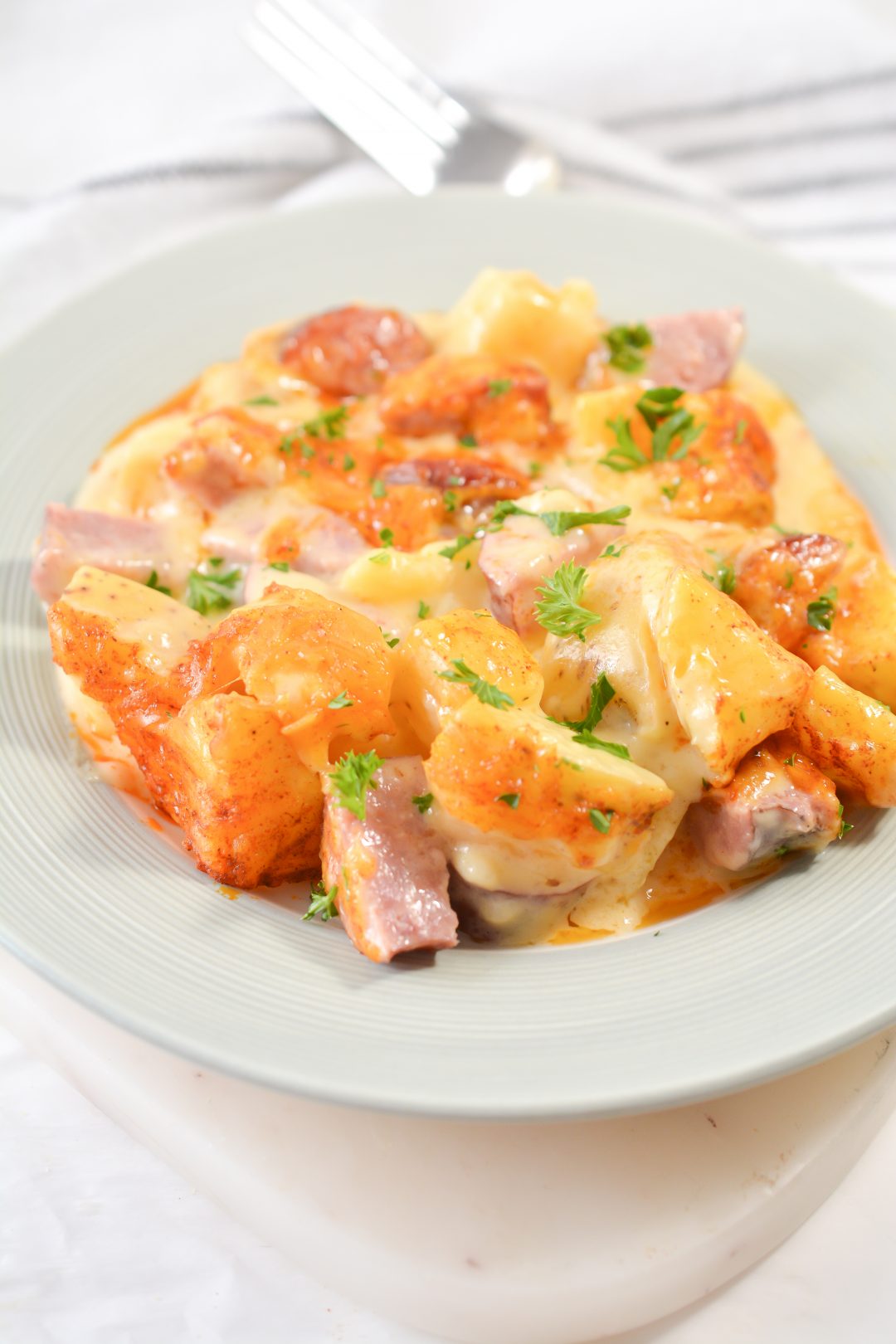 Cheese, Potato and Smoked Sausage Casserole - Sweet Pea's Kitchen