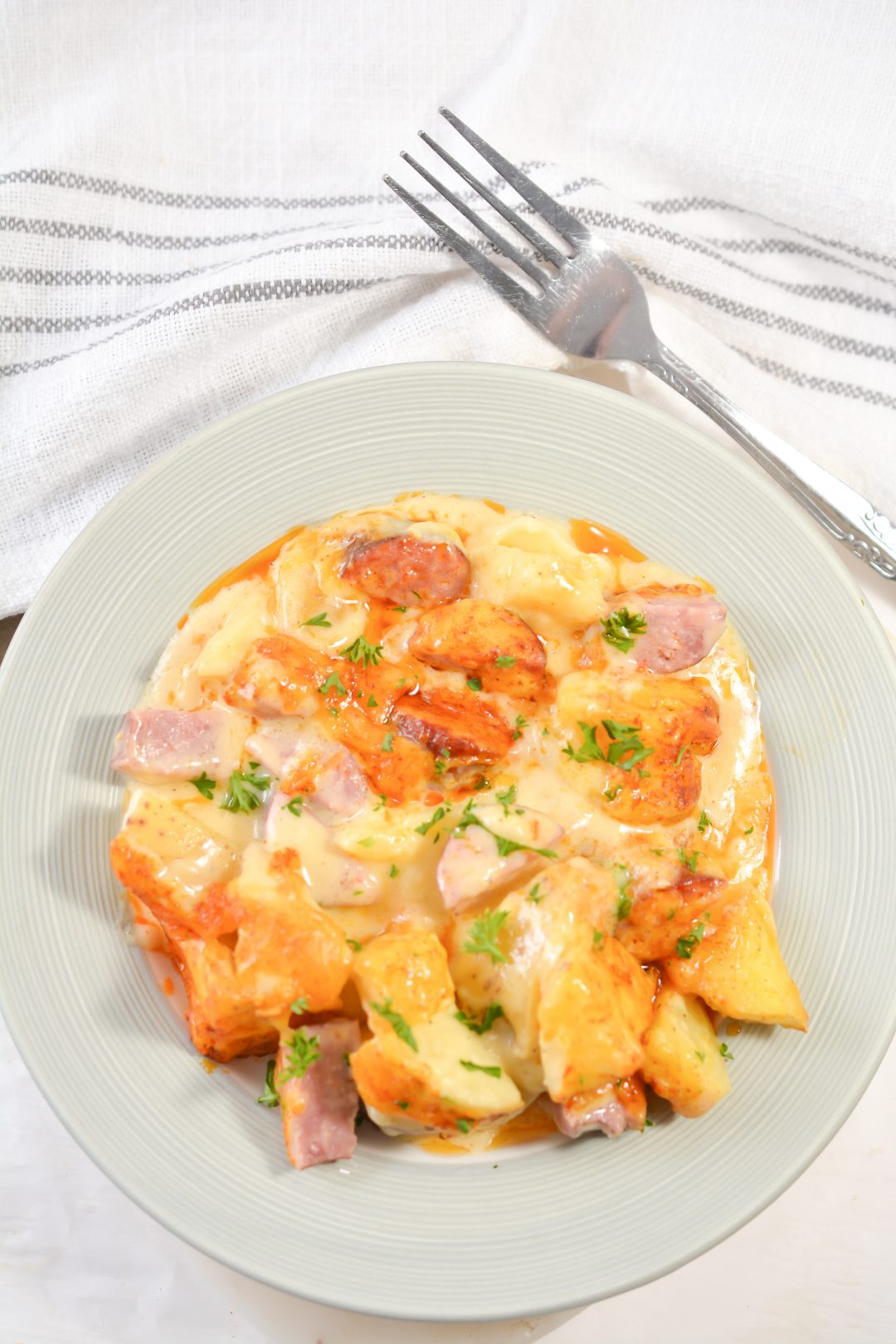 Cheese, Potato and Smoked Sausage Casserole - Sweet Pea's Kitchen