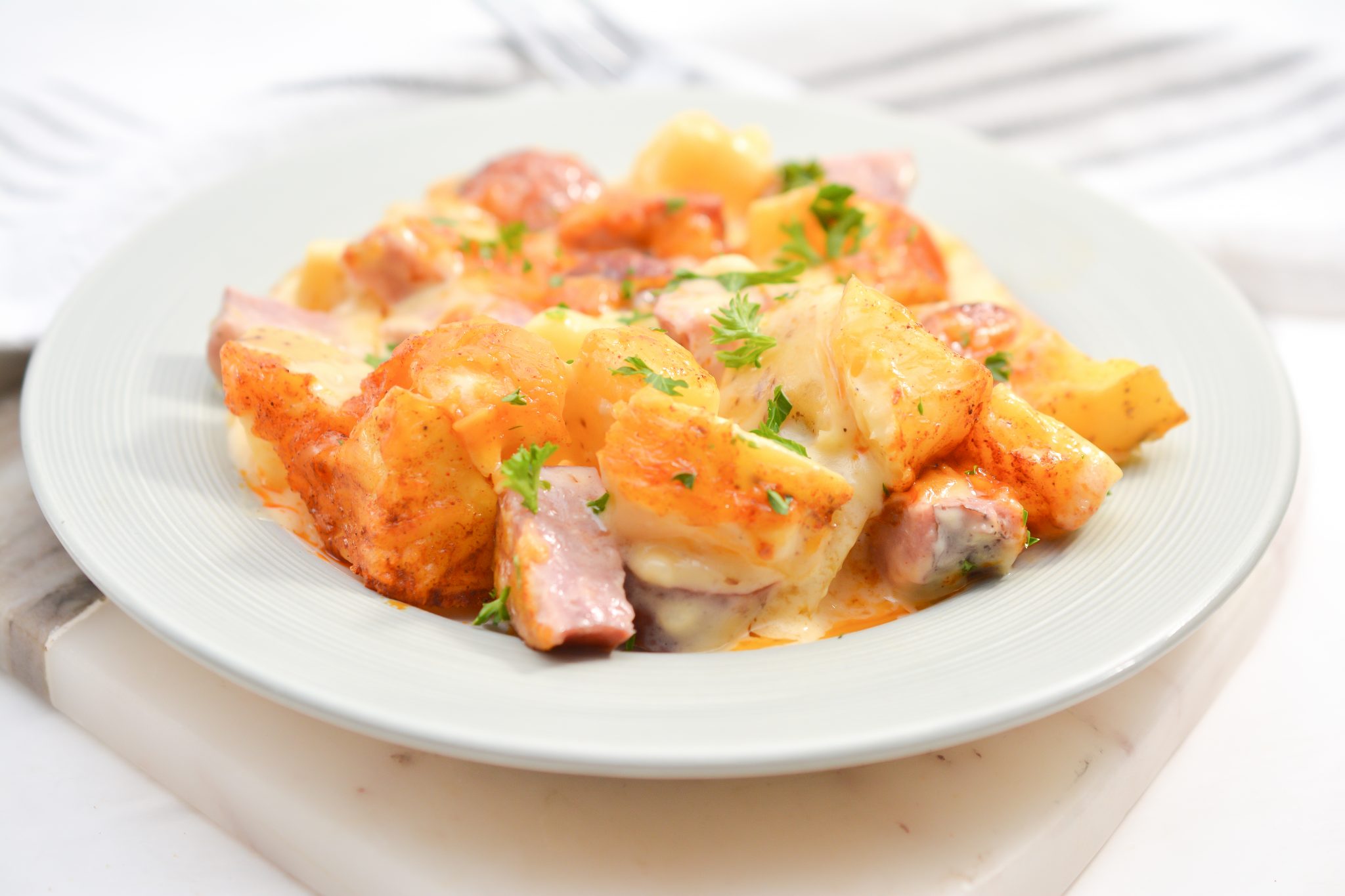 Cheese, Potato and Smoked Sausage Casserole - Sweet Pea's Kitchen