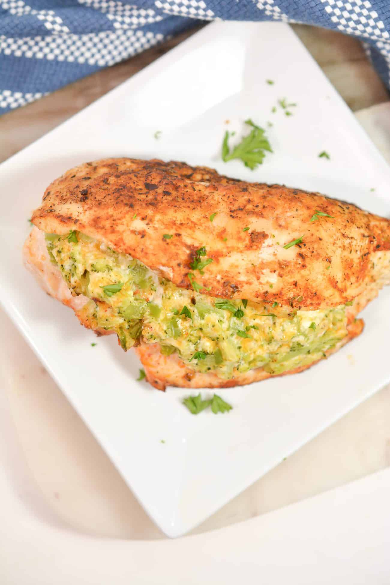 Cheesy Broccoli Stuffed Chicken Breasts