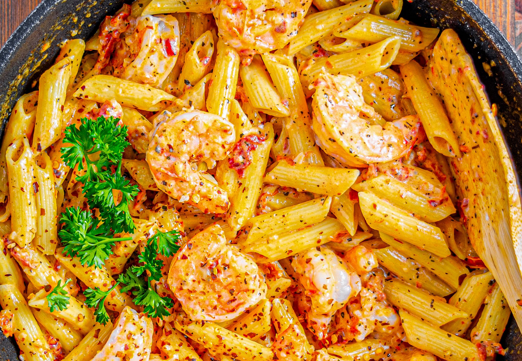 Creamy Mozzarella Shrimp Pasta - Sweet Pea's Kitchen