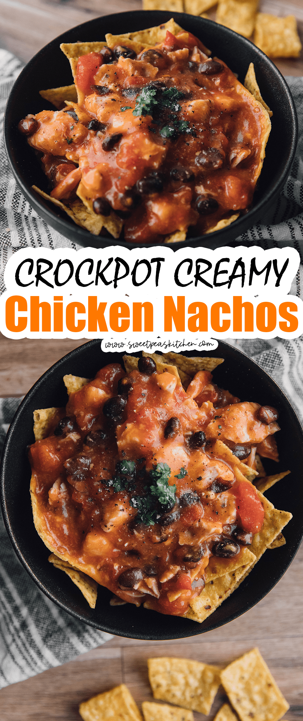 Crockpot Creamy Chicken Nachos