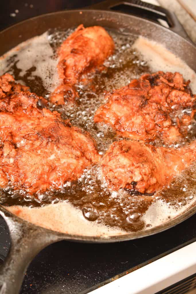 Man Catching Crispy Fried Chicken - Sweet Pea's Kitchen