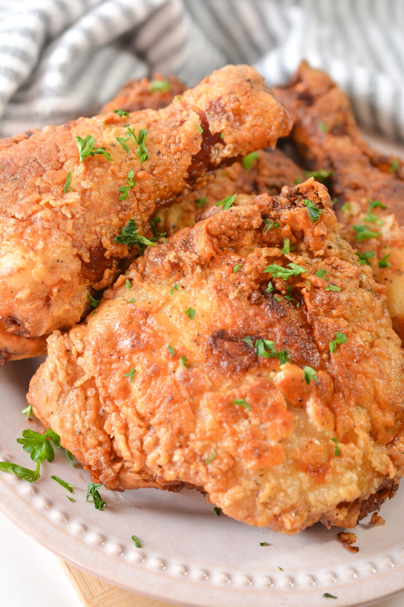 Man Catching Crispy Fried Chicken - Sweet Pea's Kitchen