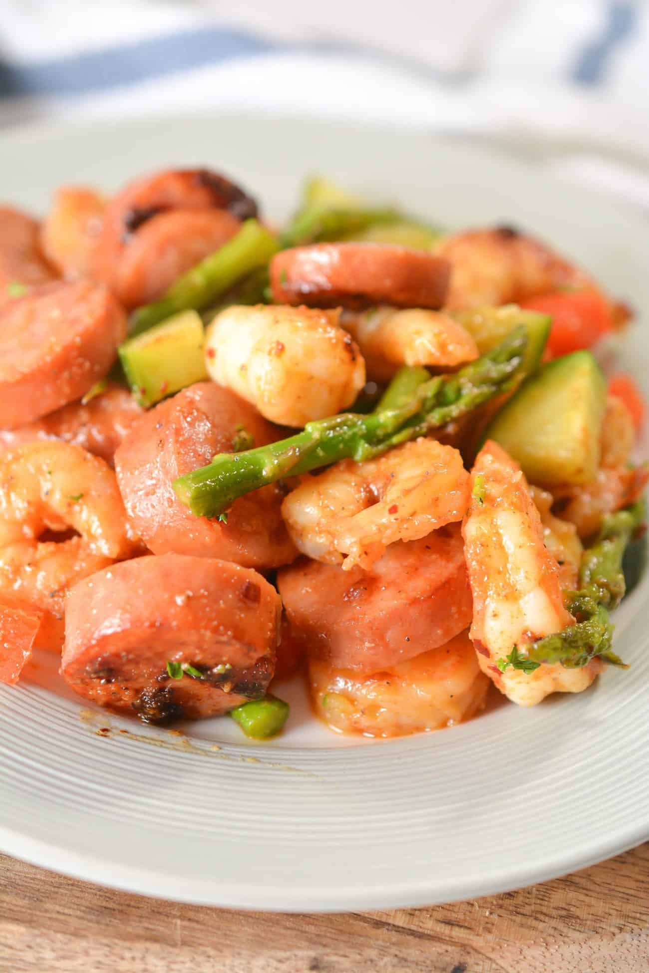 Shrimp and Sausage Veggie Skillet