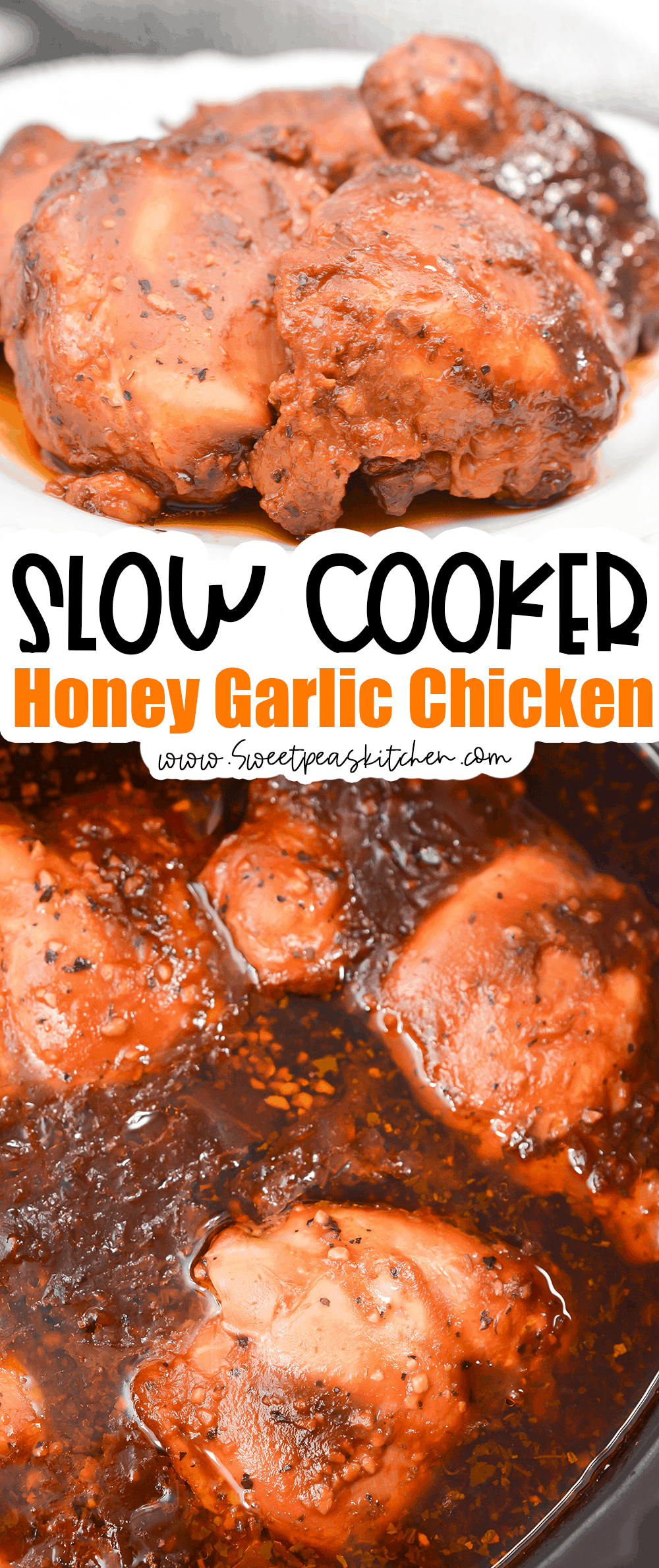 Honey Garlic Slow Cooker Chicken Thighs