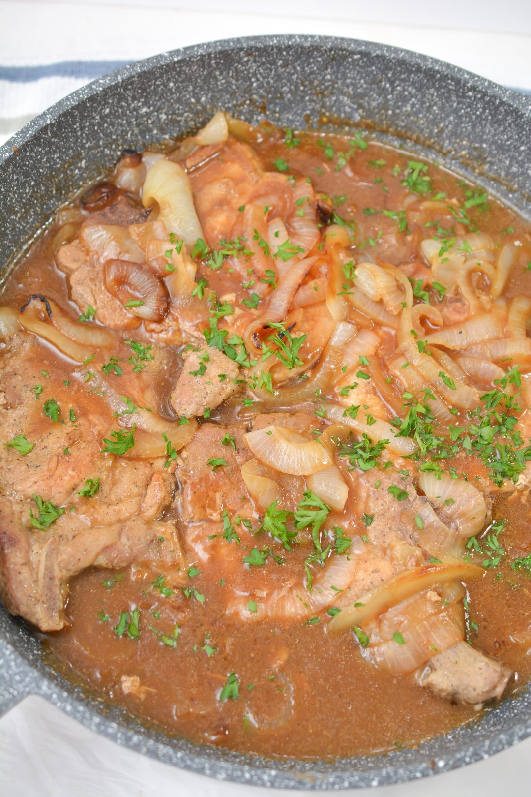 Smothered Pork Chops with Onions in Red Eye Gravy Sweet Pea's Kitchen