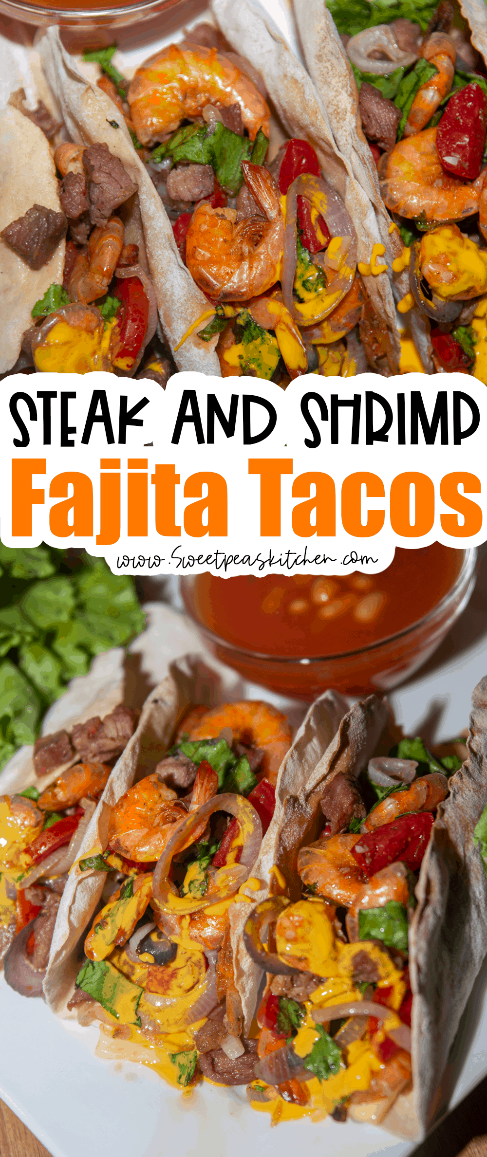 Steak and Shrimp Fajita Tacos on pinterest