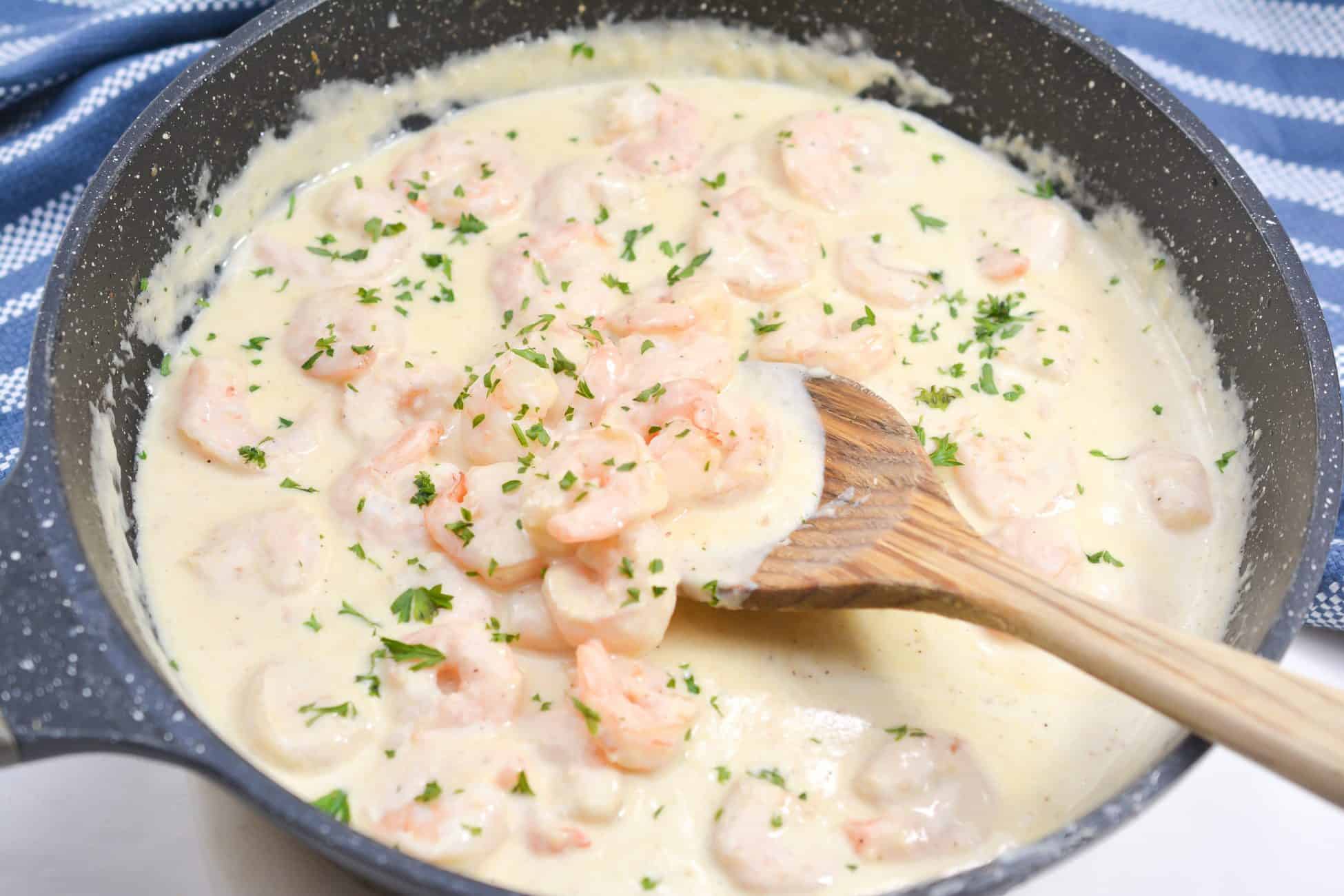 10 Minute Creamy Garlic Shrimp - Sweet Pea's Kitchen