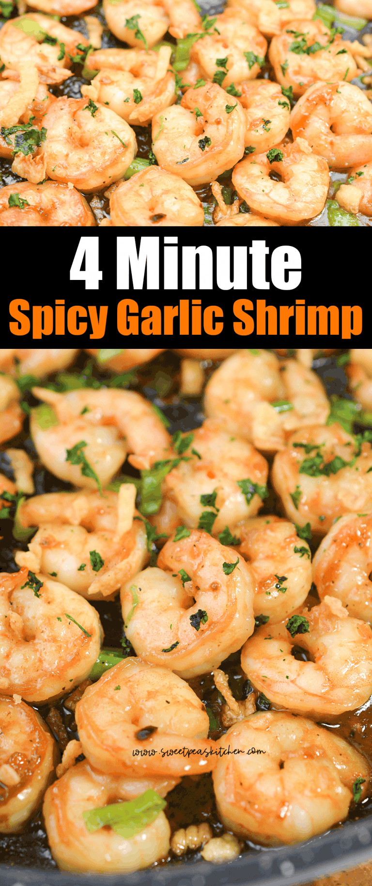 4 Minute Spicy Garlic Shrimp - Sweet Pea's Kitchen