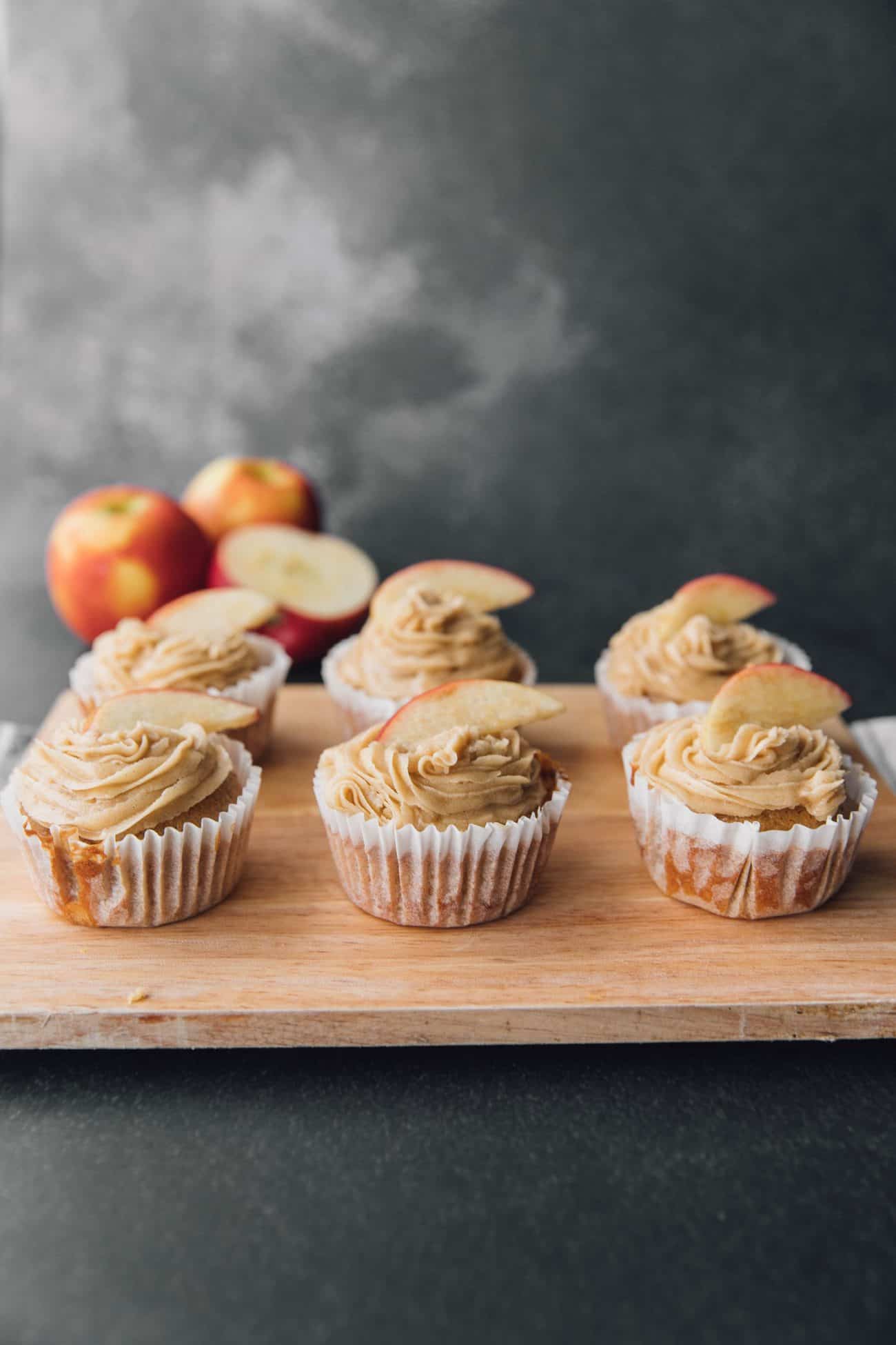 Apple Cider Cupcakes with Brown Sugar Cinnamon Butter Cream