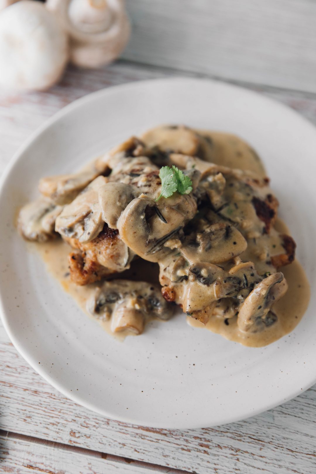 Chicken Breasts with Mushroom Cream Sauce - Sweet Pea's Kitchen