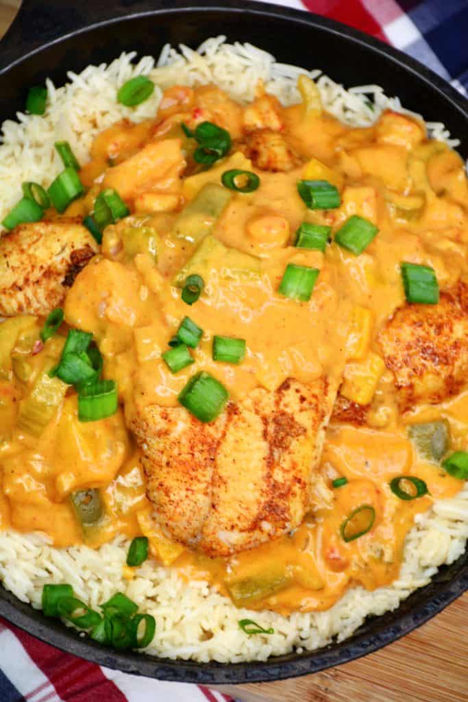 Blackened Catfish with Crawfish Etouffee Sweet Pea's Kitchen