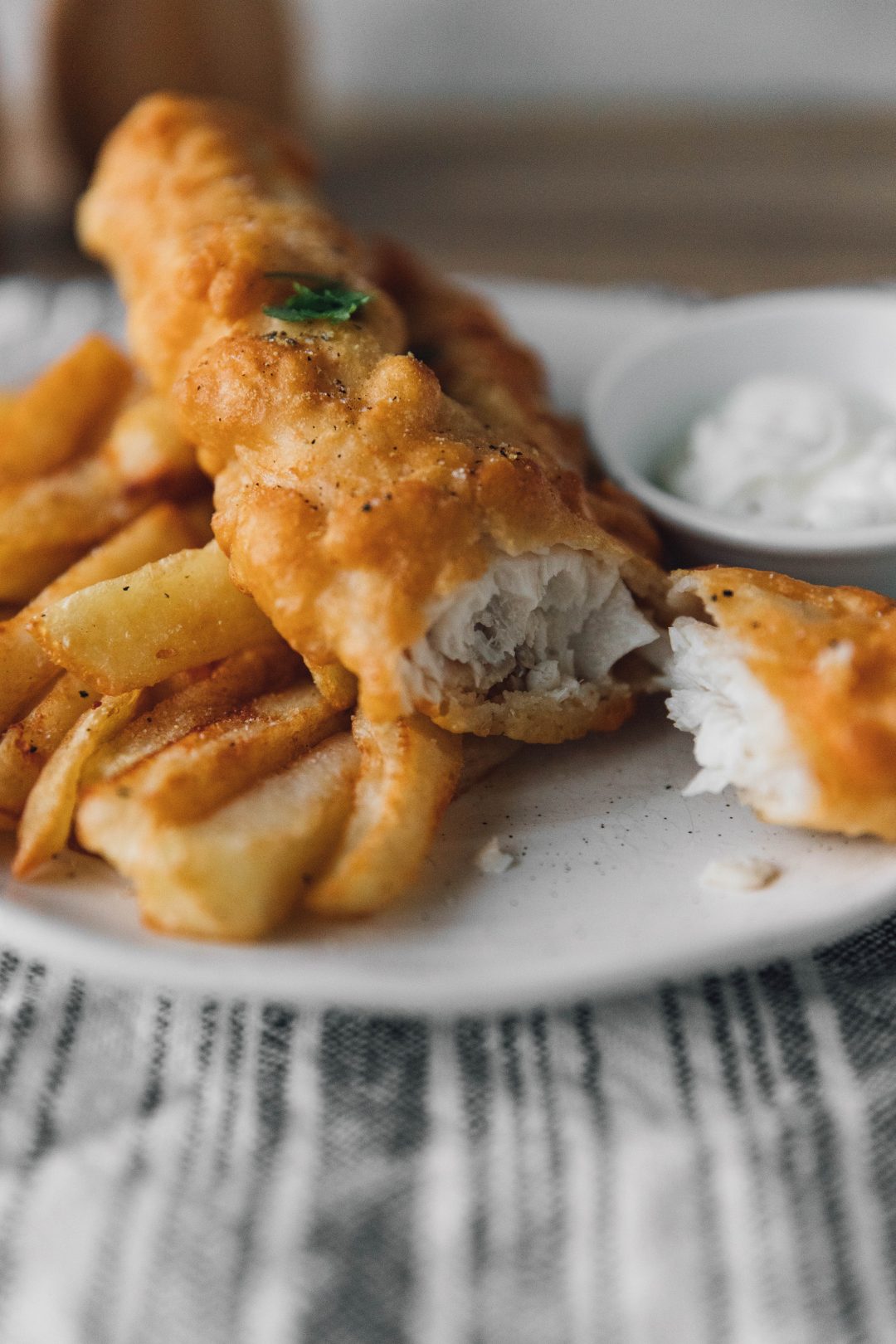 British Beer Battered Fish & Chips - Sweet Pea's Kitchen