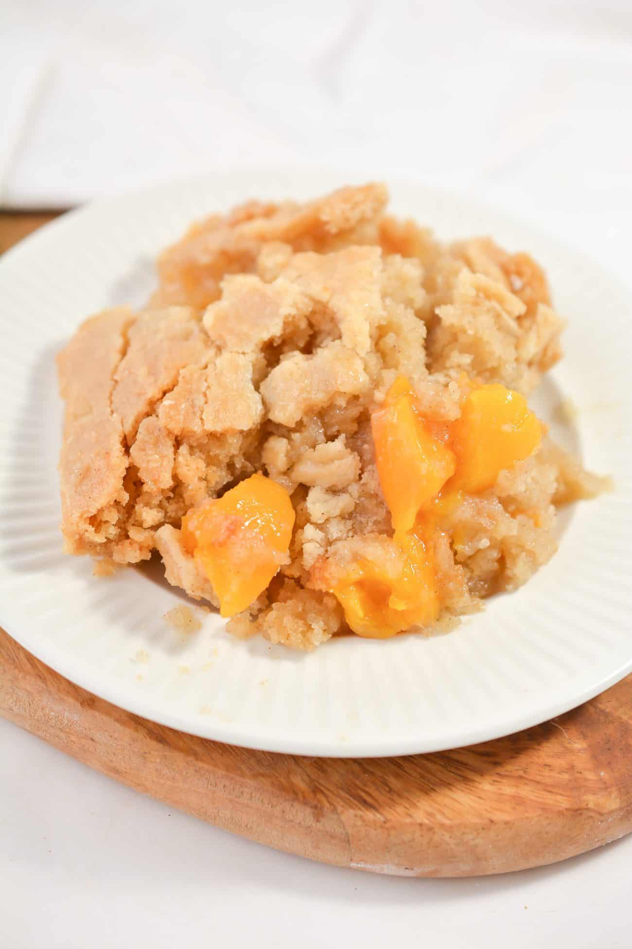 Cookie Crusted Peach Cobbler - Sweet Pea's Kitchen