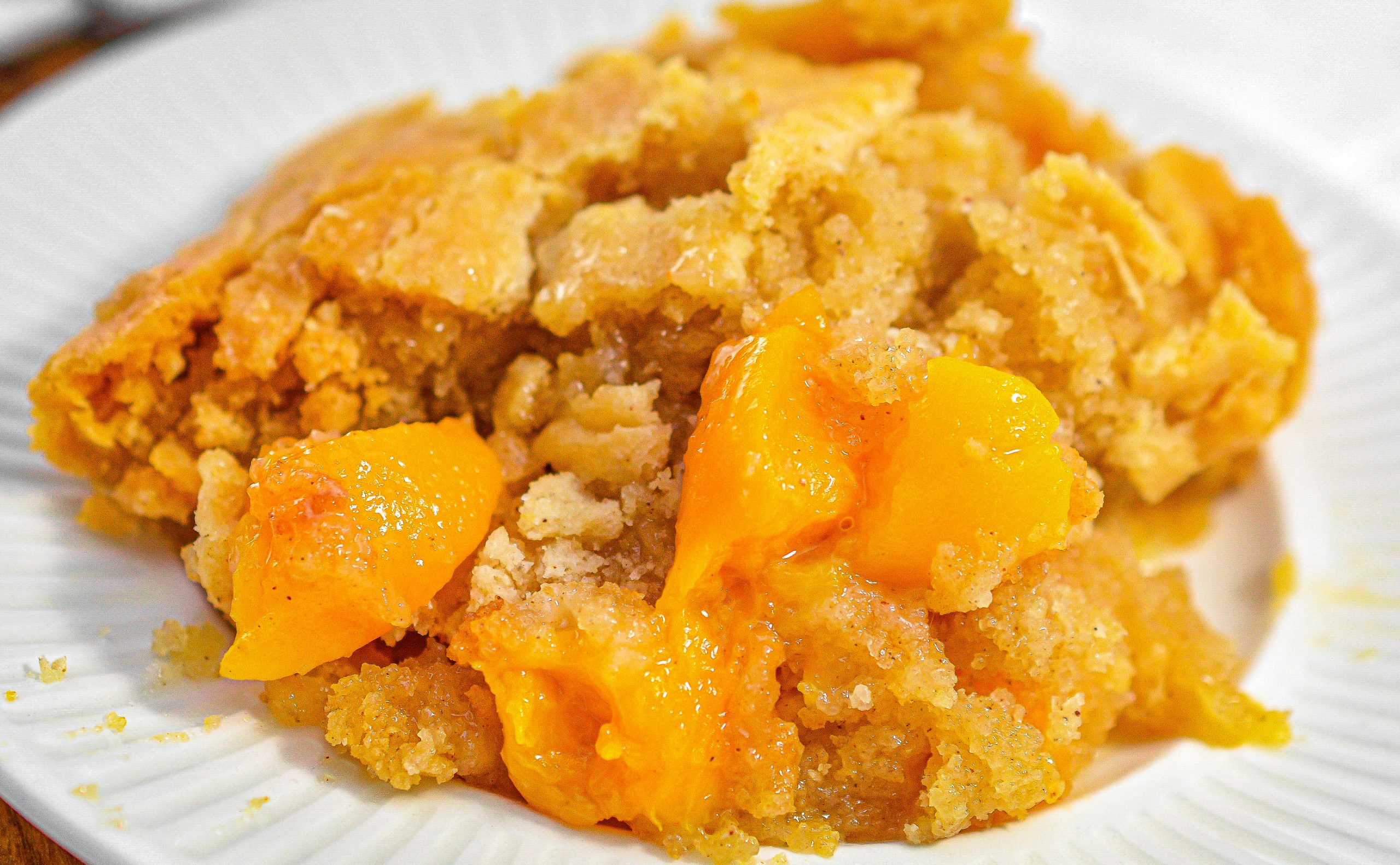 Cookie Crusted Peach Cobbler - Sweet Pea's Kitchen