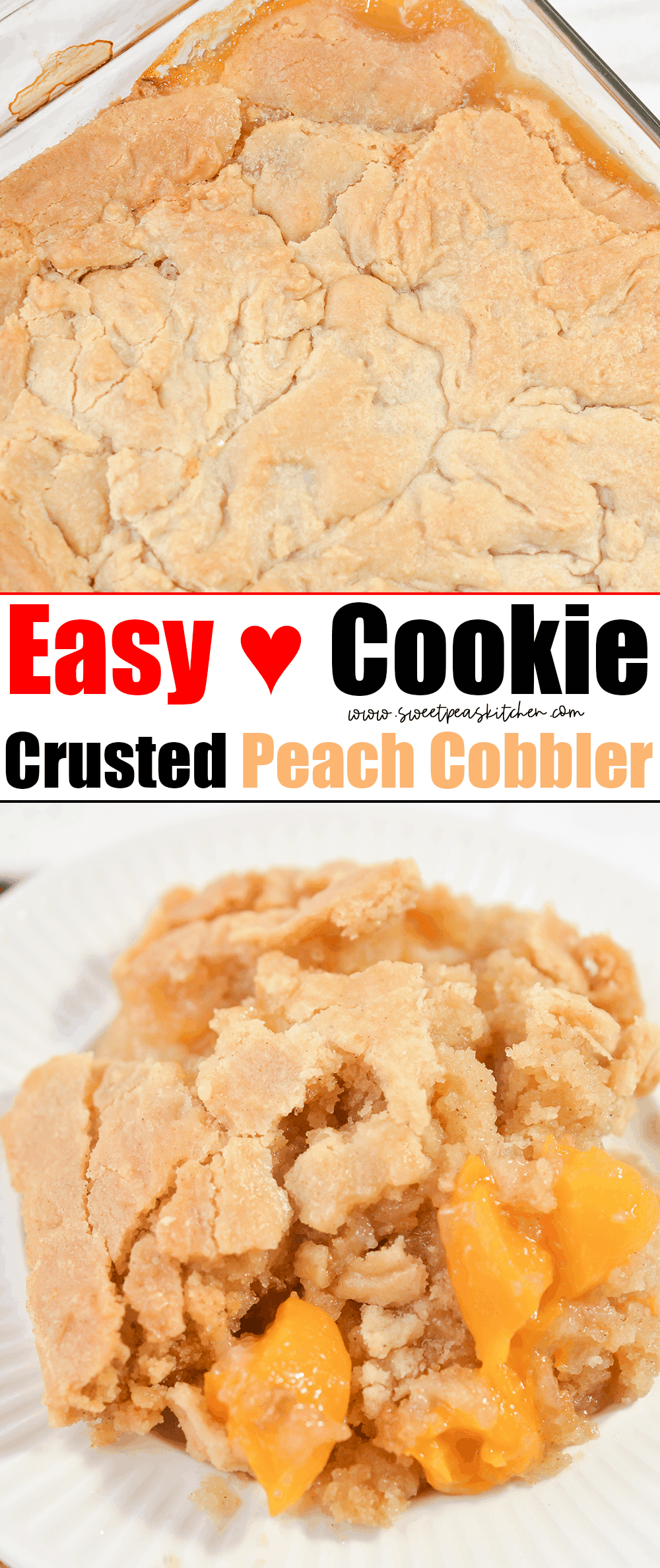 Cookie Crusted Peach Cobbler