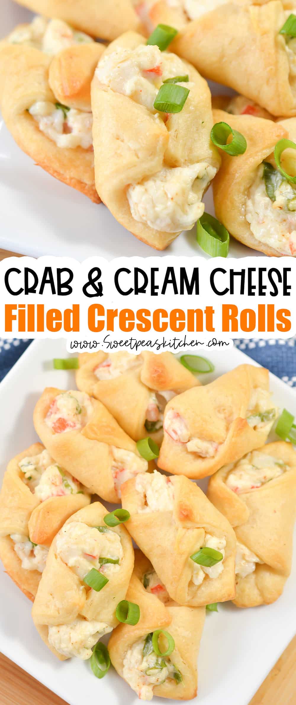 Crab and Cream Cheese Filled Crescent Rolls on Pinterest