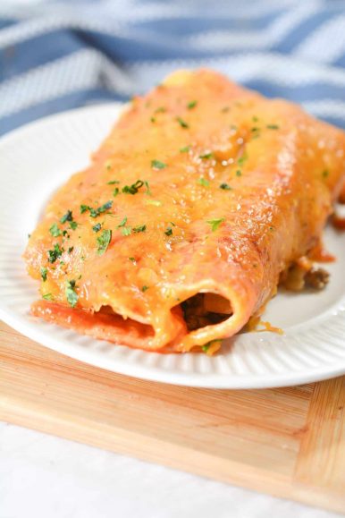 Easy Cheesy Ground Beef Enchiladas - Sweet Pea's Kitchen