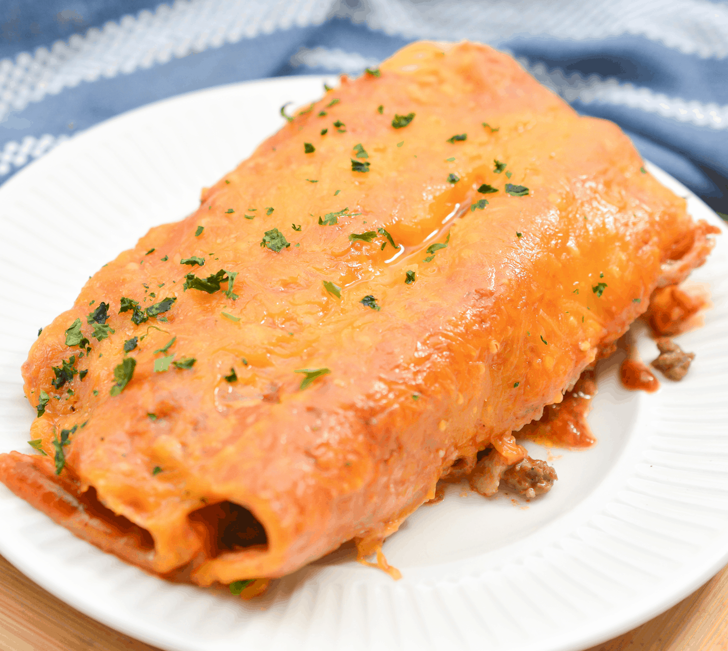 Easy Cheesy Ground Beef Enchiladas - Sweet Pea's Kitchen