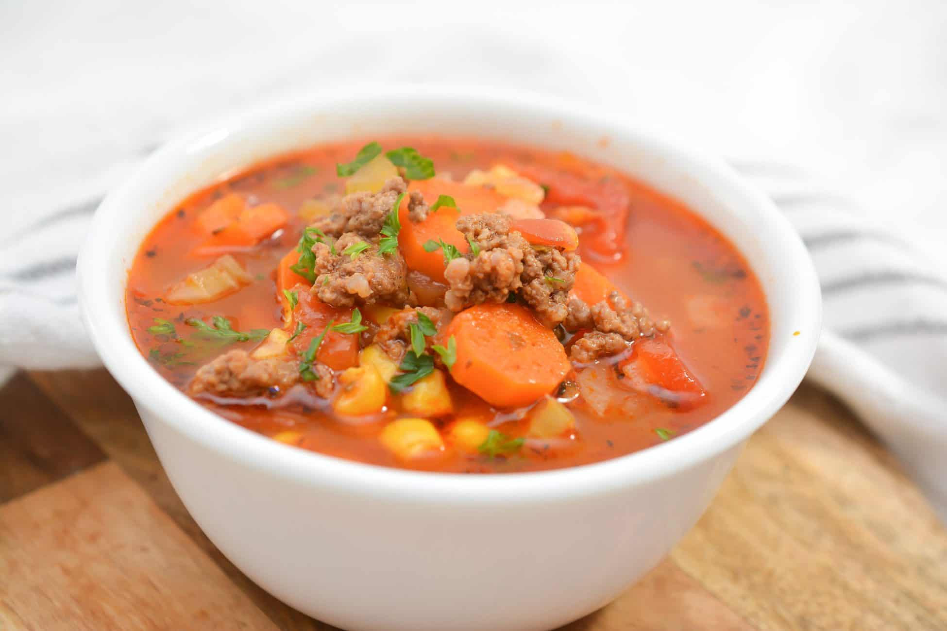 Hamburger Soup - Sweet Pea's Kitchen