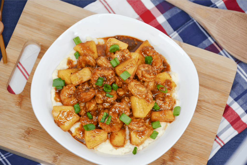 Jerk Shrimp and Cheesy Grits Sweet Pea's Kitchen