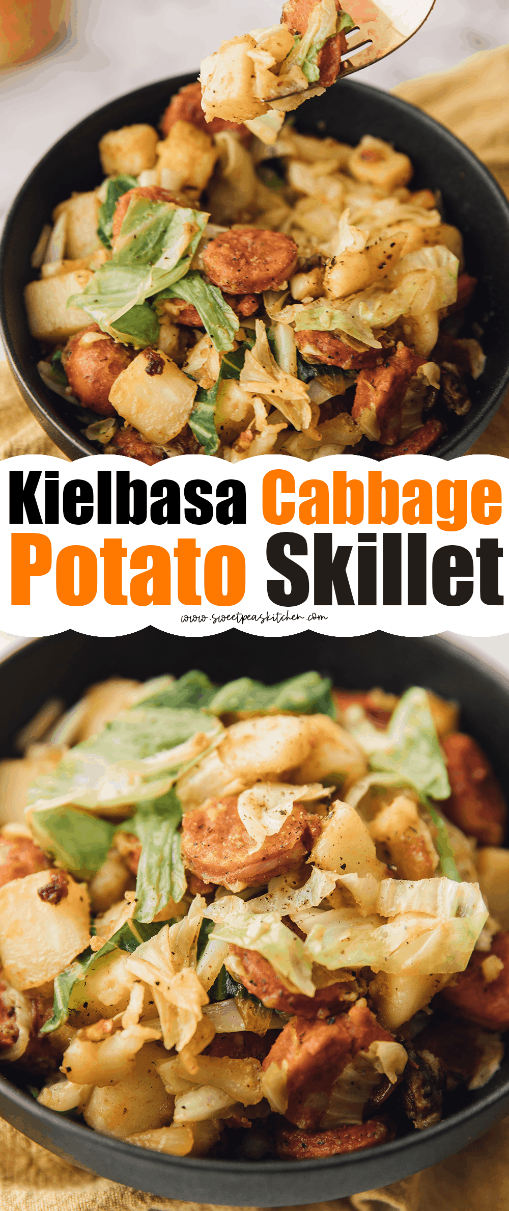 Kielbasa Cabbage Potato Skillet