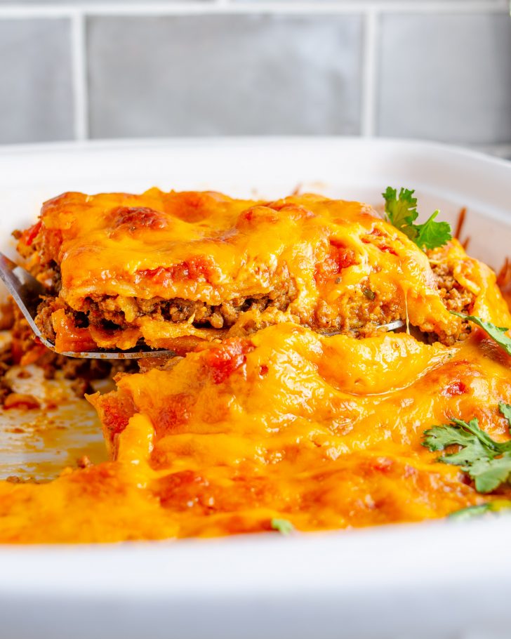 mexican taco lasagna, taco lasagna recipe, recipe for mexican lasagna