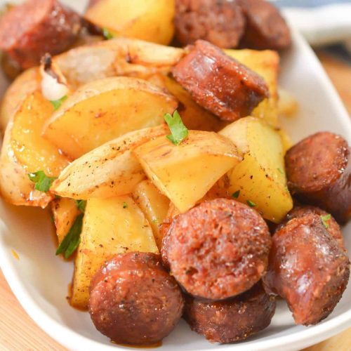 One Pan Oven Roasted Potatoes, Sausage and Peppers Sweet Pea's Kitchen