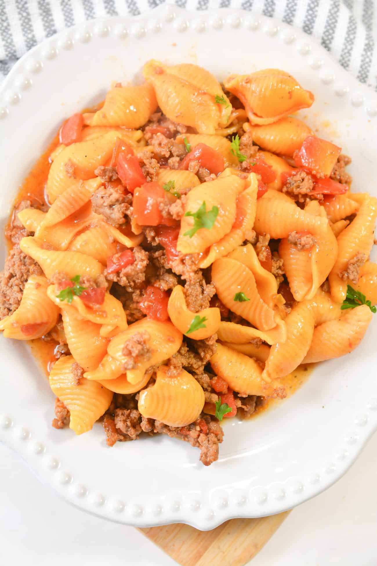 pasta recipes with ground beef, stuffed shells with ground beef, ground beef stuffed shells