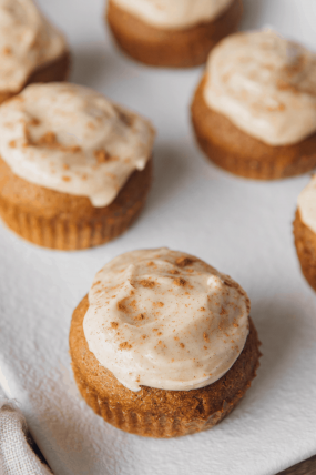 Pumpkin Spice Cupcakes with Cinnamon Frosting
