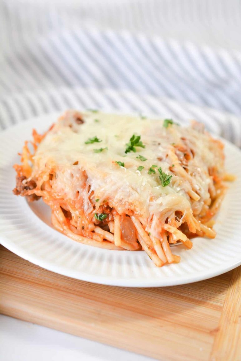 How To Make Baked Spaghetti - Easy Recipe - Sweet Pea's Kitchen