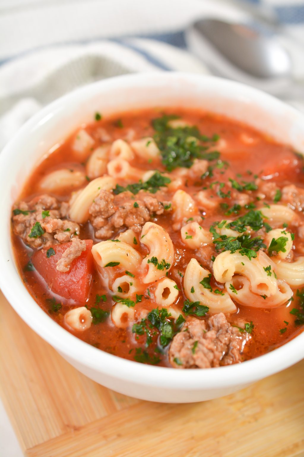 Beef Macaroni Soup - Ready In 35 Minutes! - Sweet Pea's Kitchen