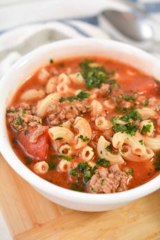 Beef Macaroni Soup - Ready In 35 Minutes! - Sweet Pea's Kitchen