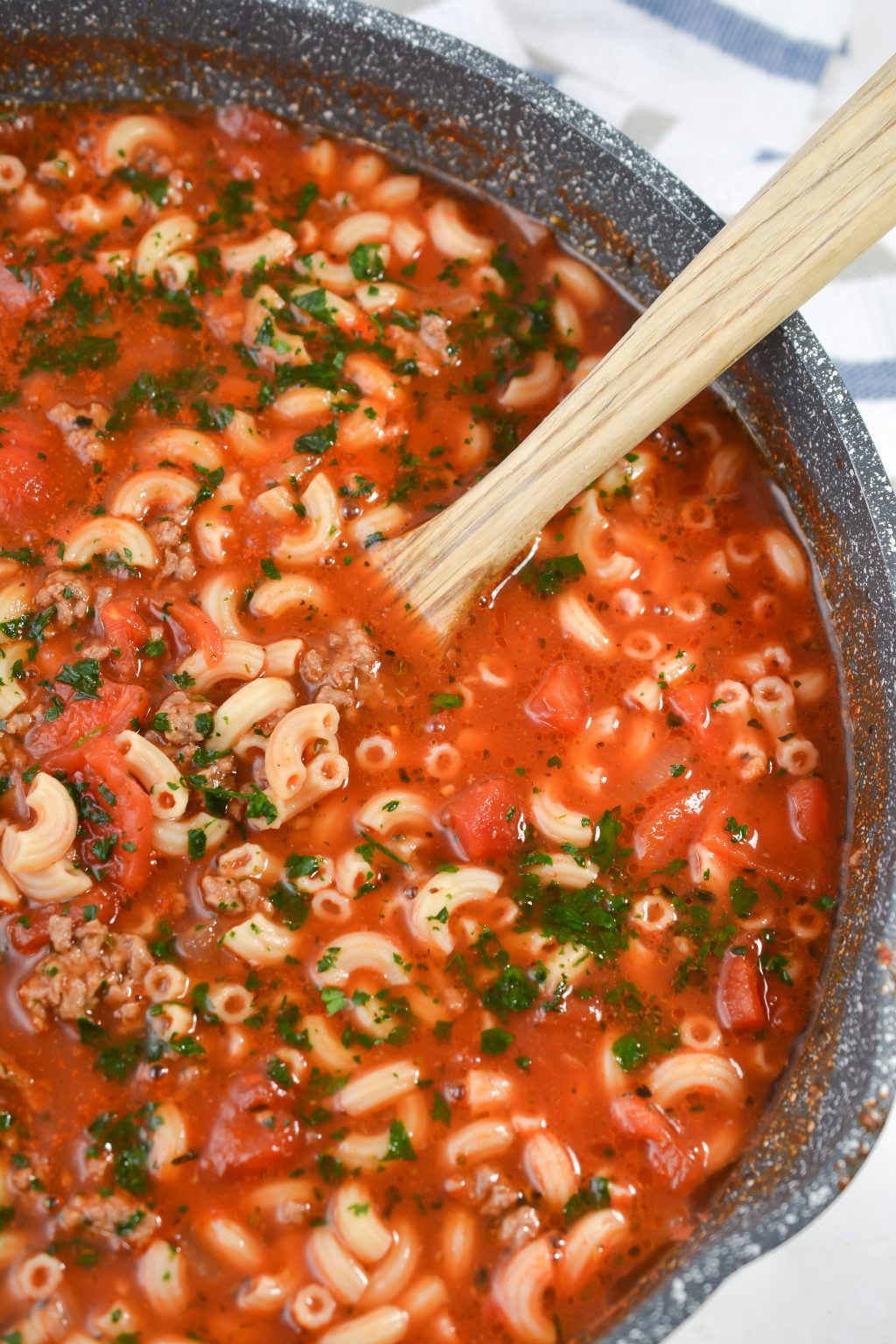 Beef Macaroni Soup - Ready In 35 Minutes! - Sweet Pea's Kitchen