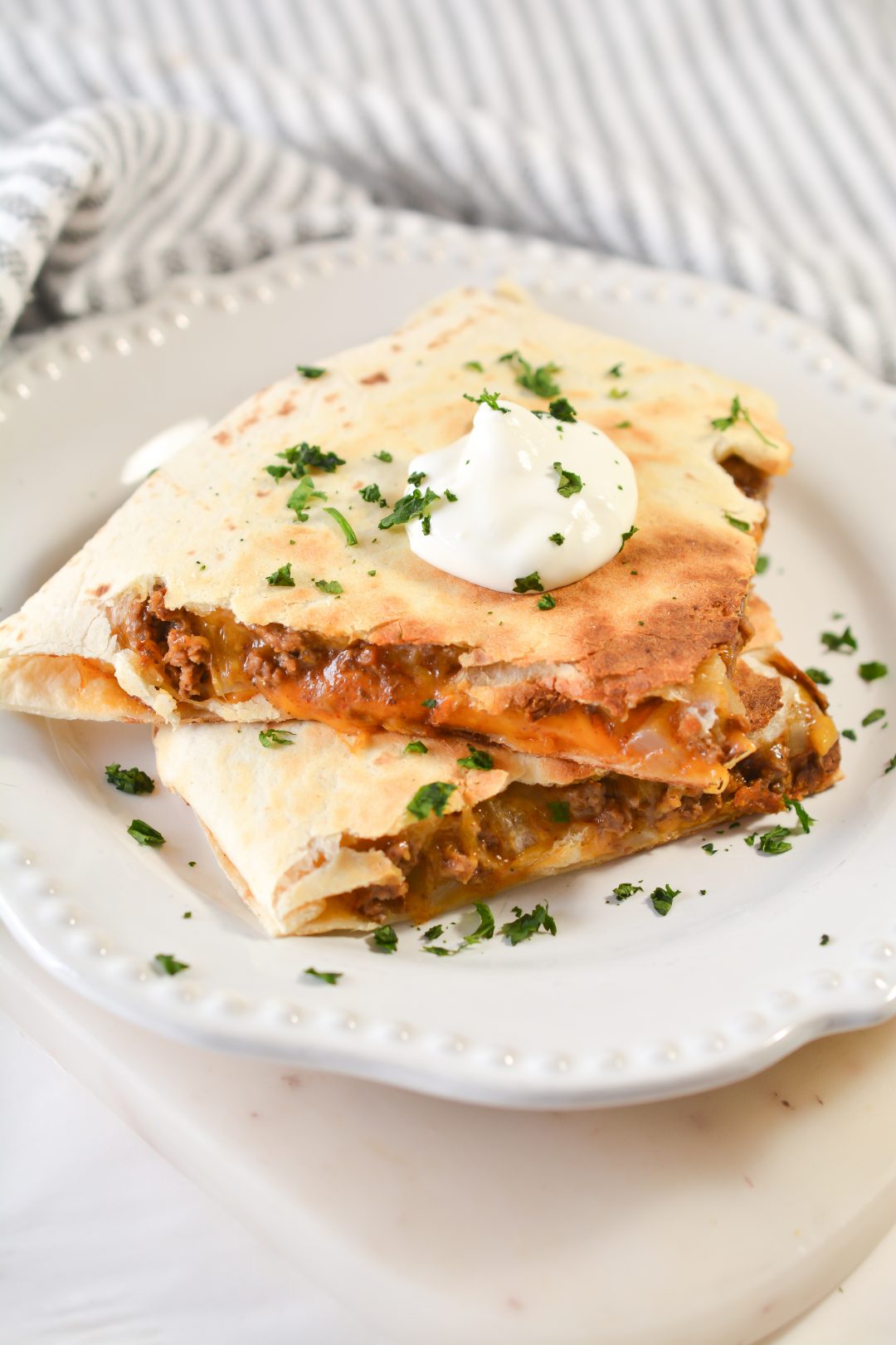 Beef and Cheese Quesadilla - Sweet Pea's Kitchen