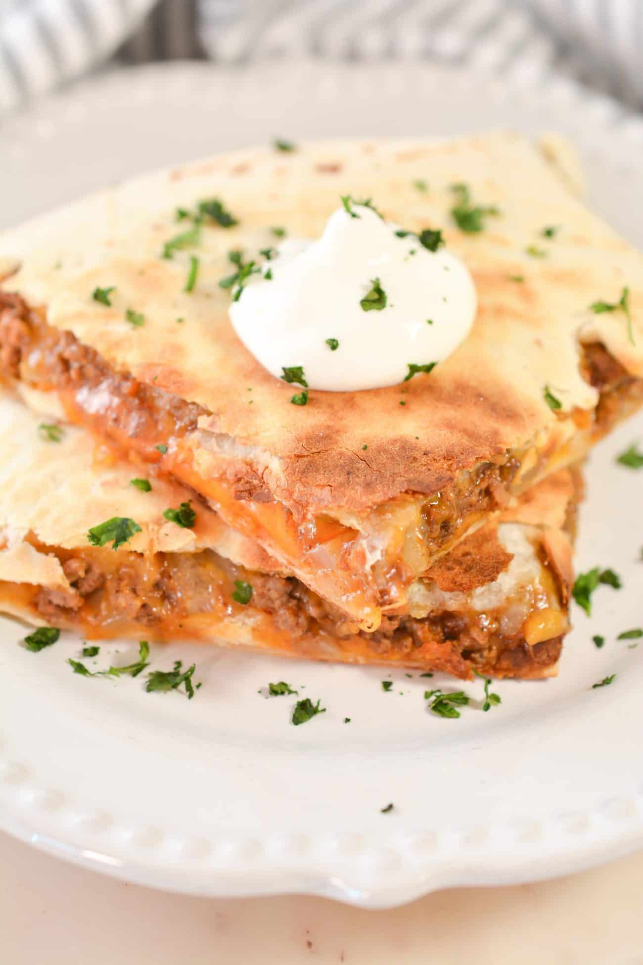 Beef and Cheese Quesadilla