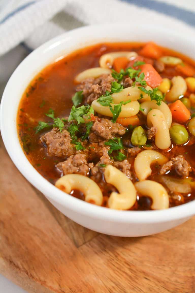 Beef and Macaroni Soup - Sweet Pea's Kitchen