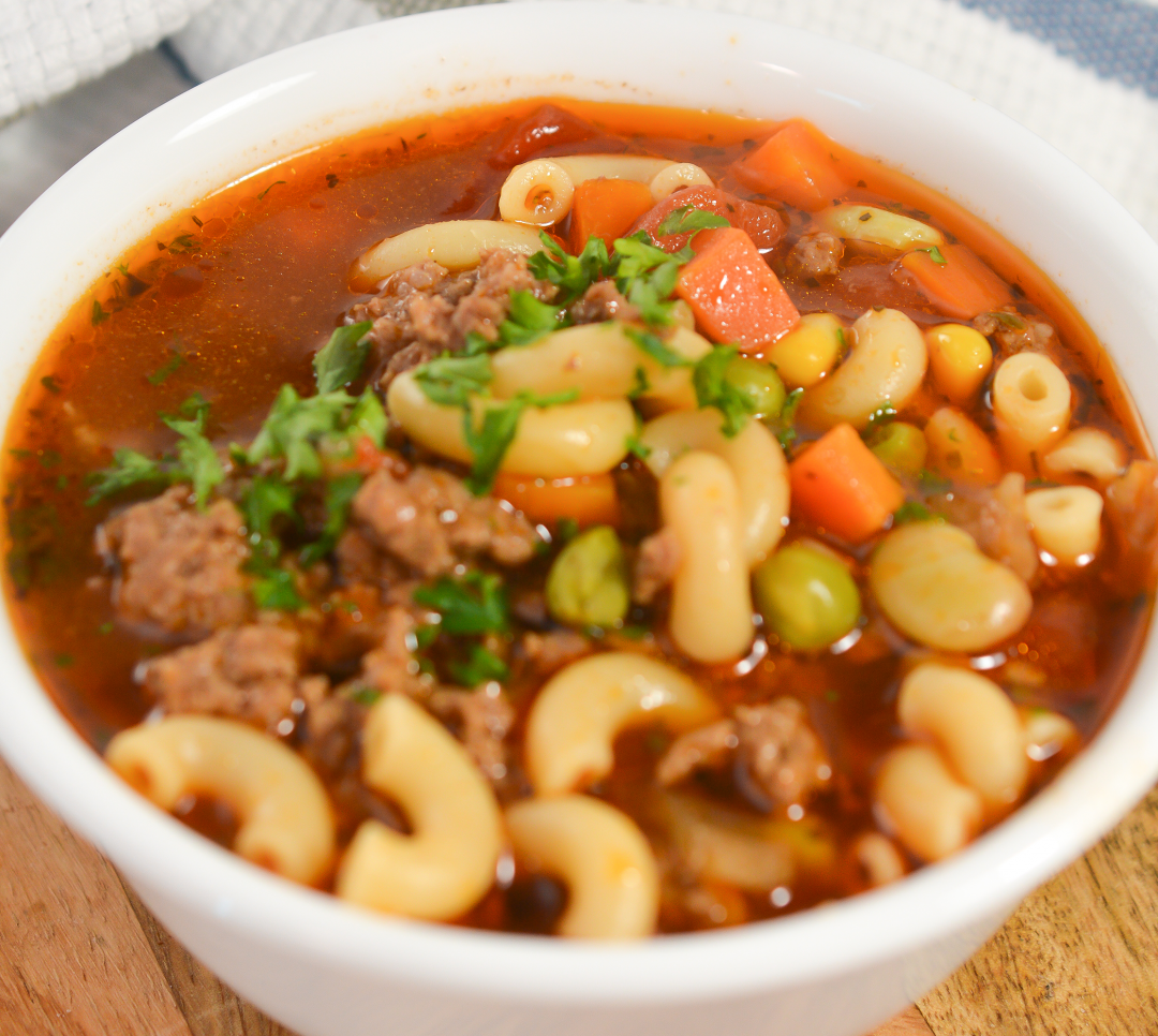 Beef and Macaroni Soup Sweet Pea's Kitchen