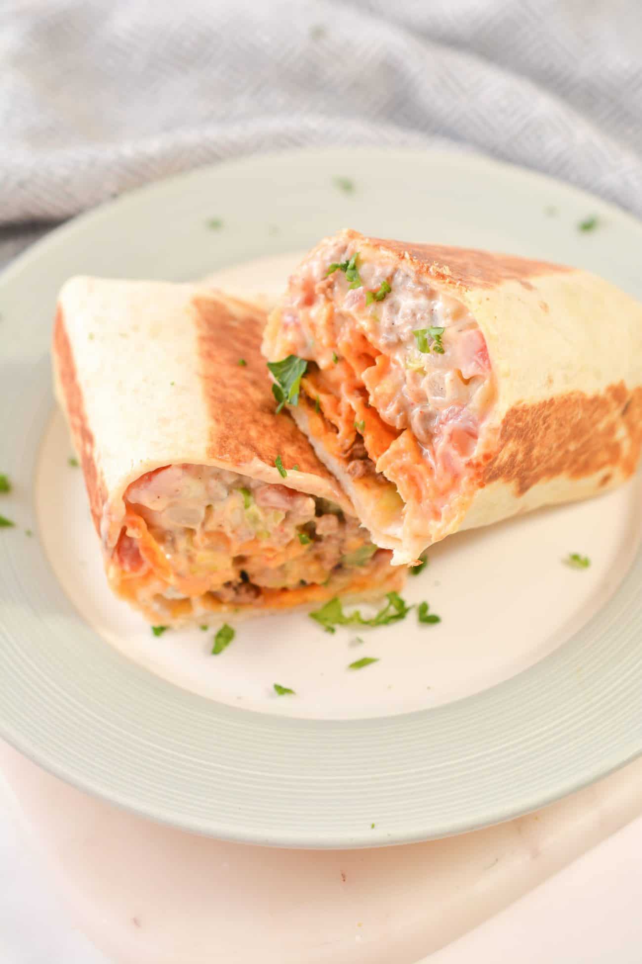 Beefy Nacho Cheese Wrap Sweet Peas Kitchen