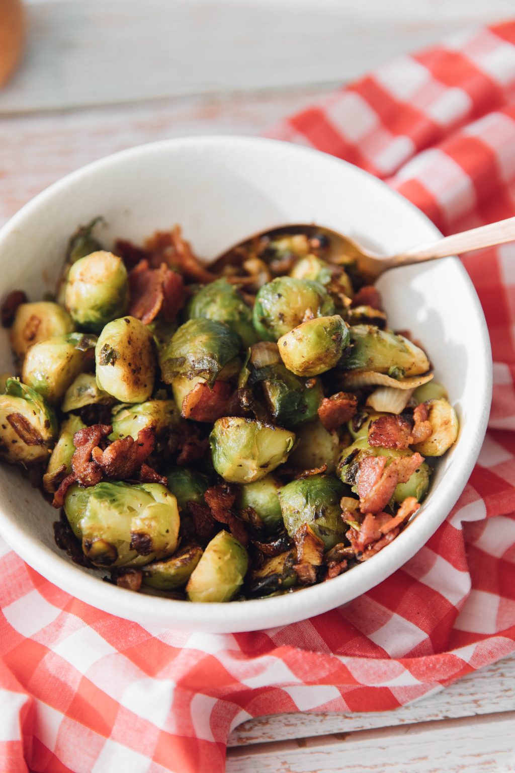 Brussel Sprouts with Bacon And Garlic Sweet Pea's Kitchen