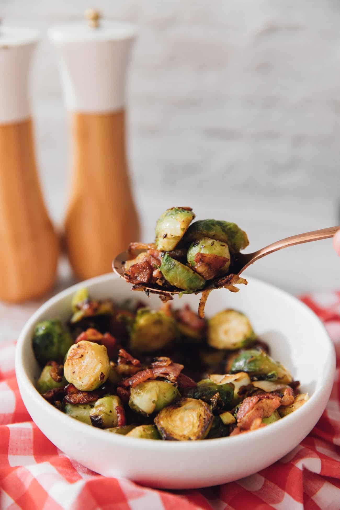 Brussel Sprouts with Bacon And Garlic