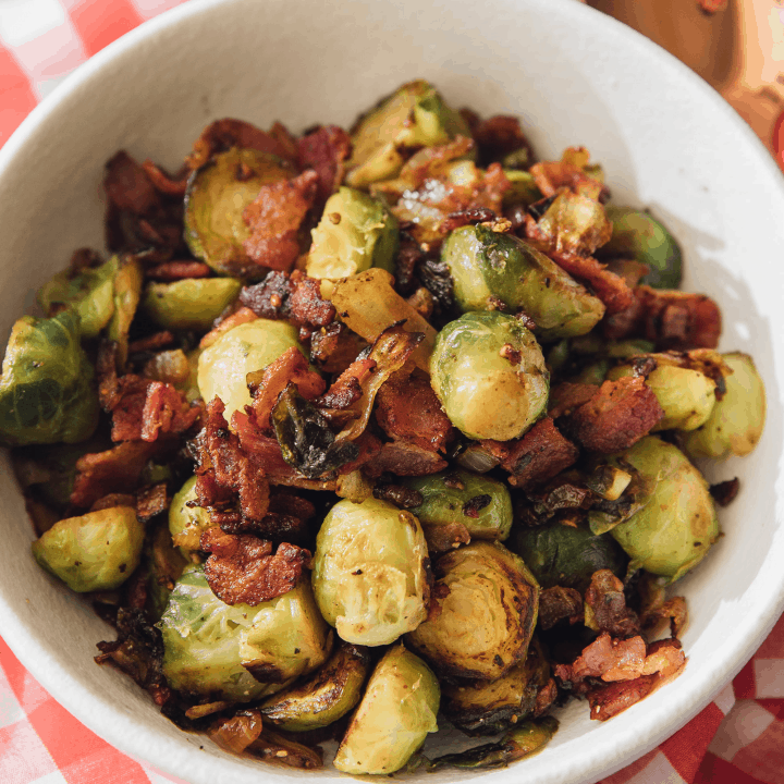 Brussel Sprouts with Bacon And Garlic Sweet Pea's Kitchen