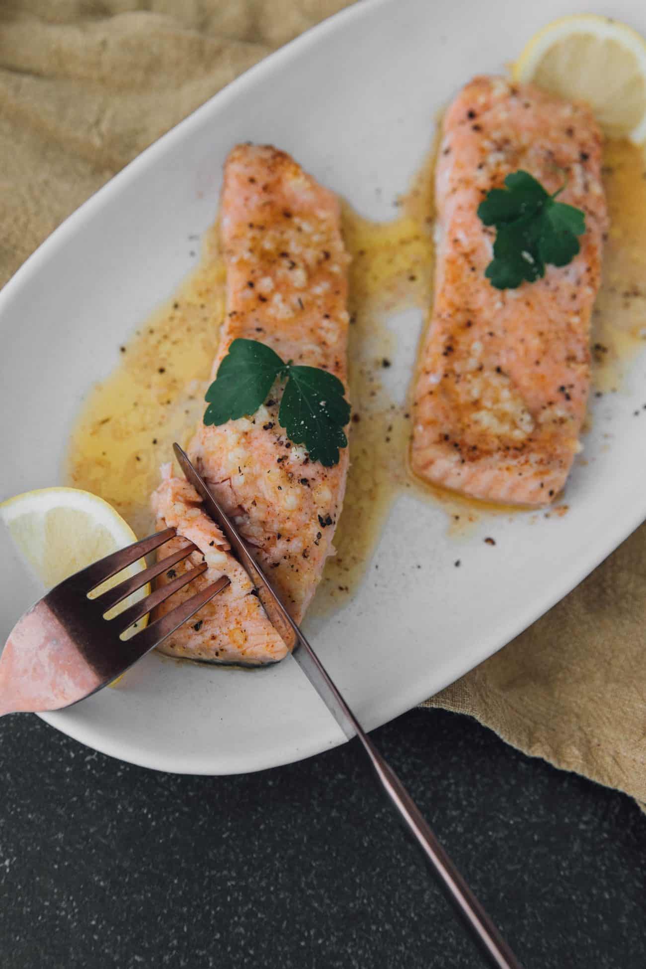 Cajun Garlic Baked Salmon
