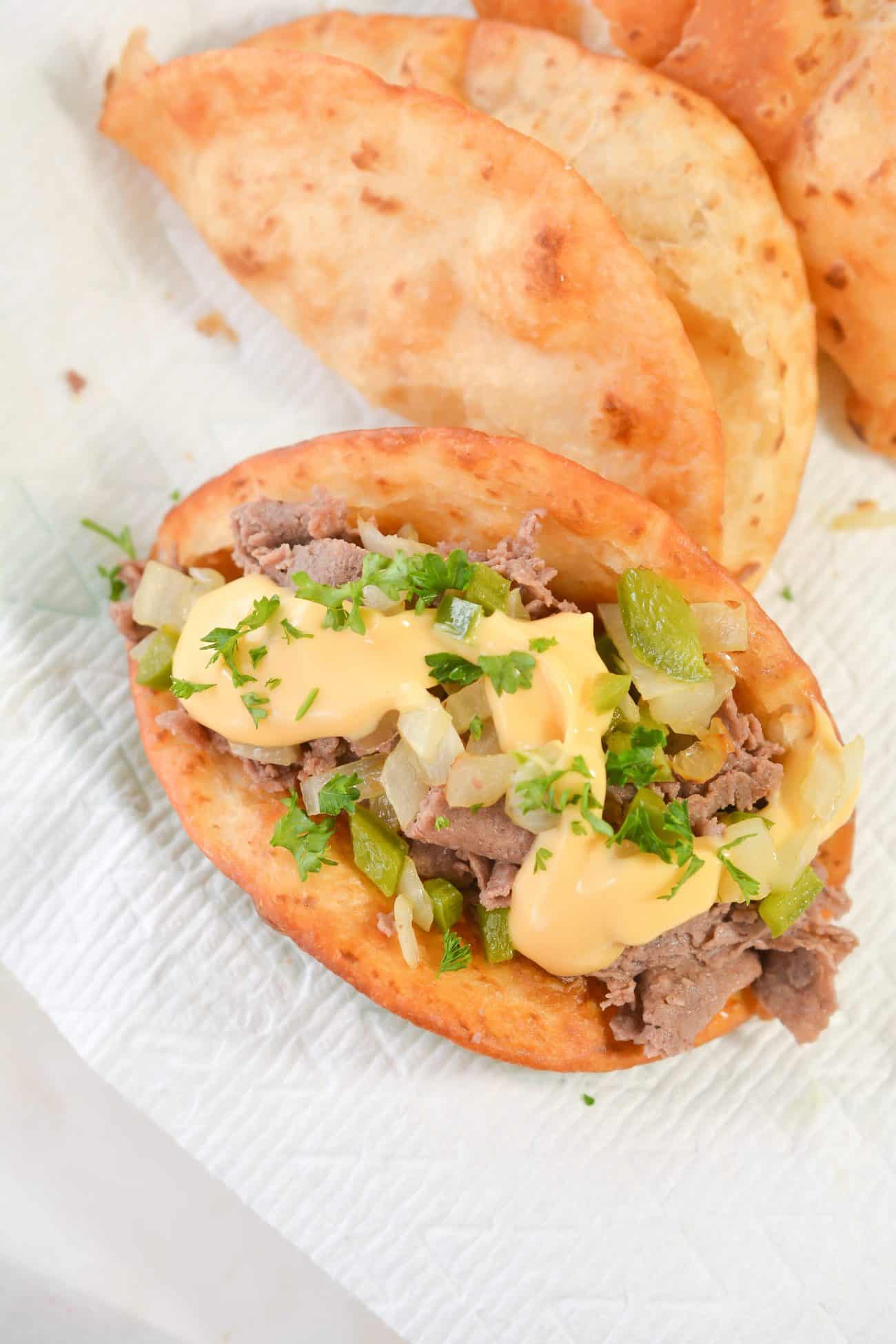 Philly Cheesesteak Tacos