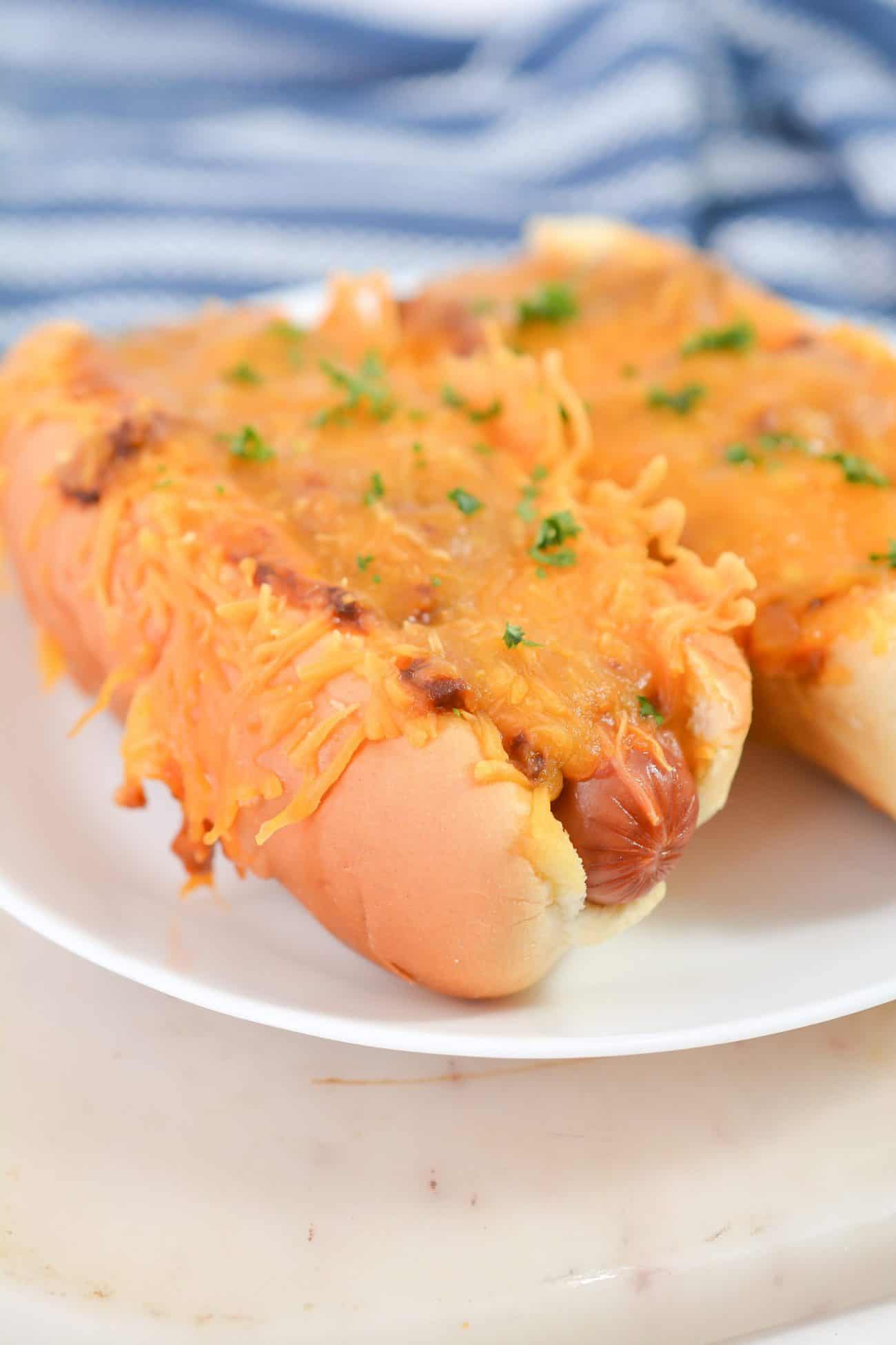 Oven Baked Chili Dogs