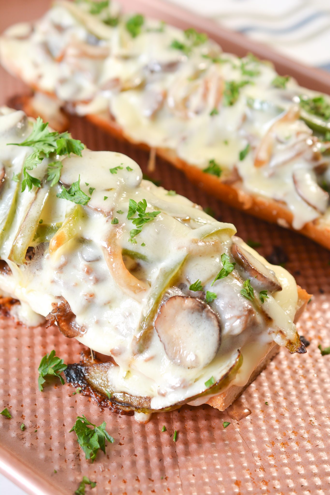 Philly Cheesesteak Cheesy Bread