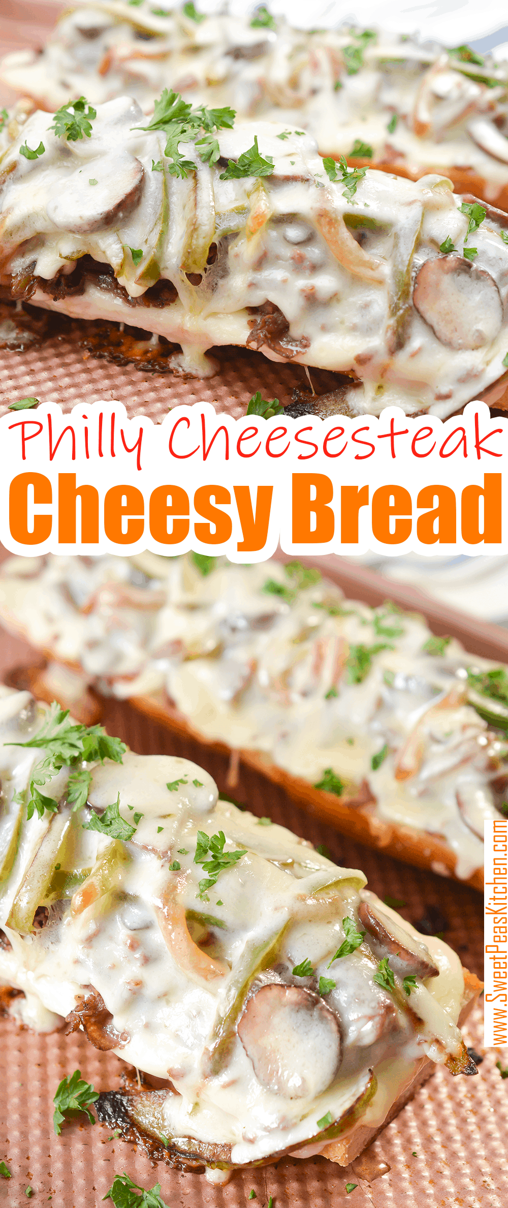 Philly Cheesesteak Cheesy Bread