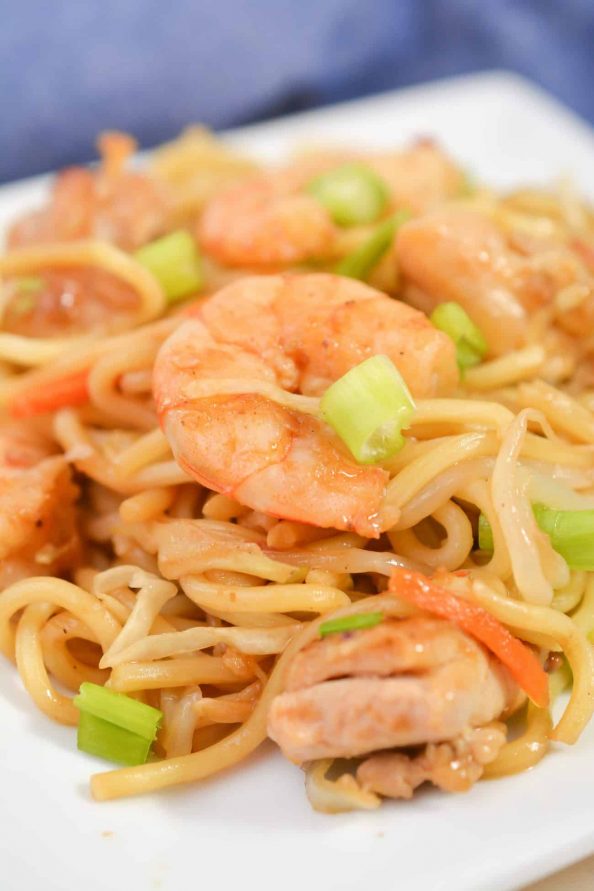 Shrimp and Chicken Chow Mein - Sweet Pea's Kitchen