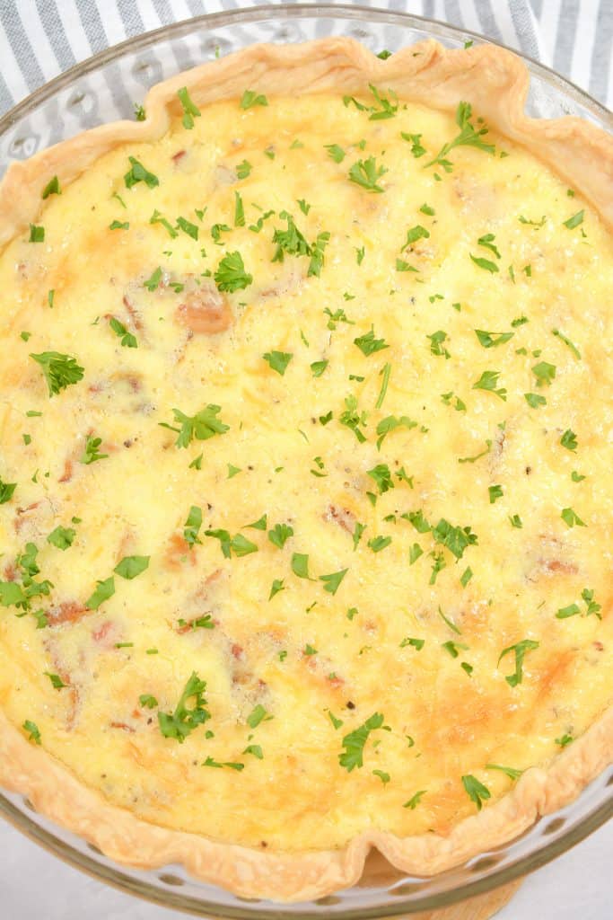 Bacon and Cheese Quiche - Sweet Pea's Kitchen